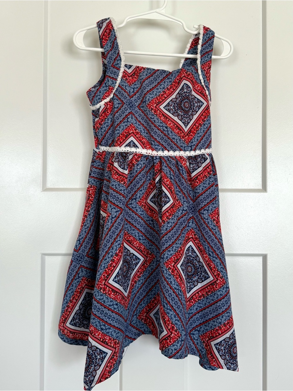 Sweet Heart Rose Girls Paisley Handkerchief Hem Dress Size 4T